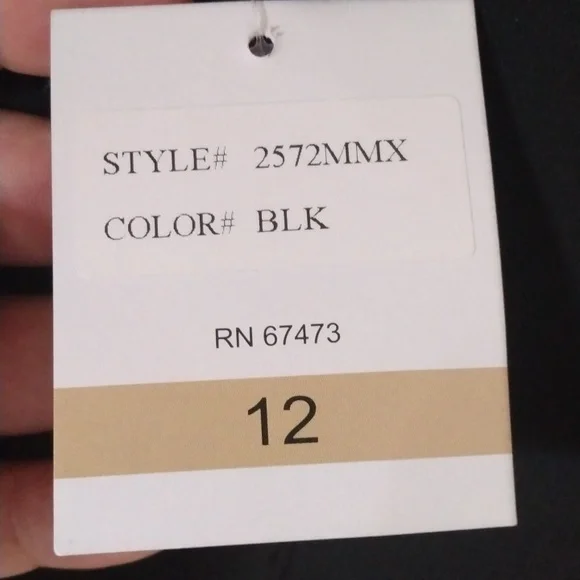 Just...Taylor Long Black Dress Size 12 Nwt - Picture 6 of 8